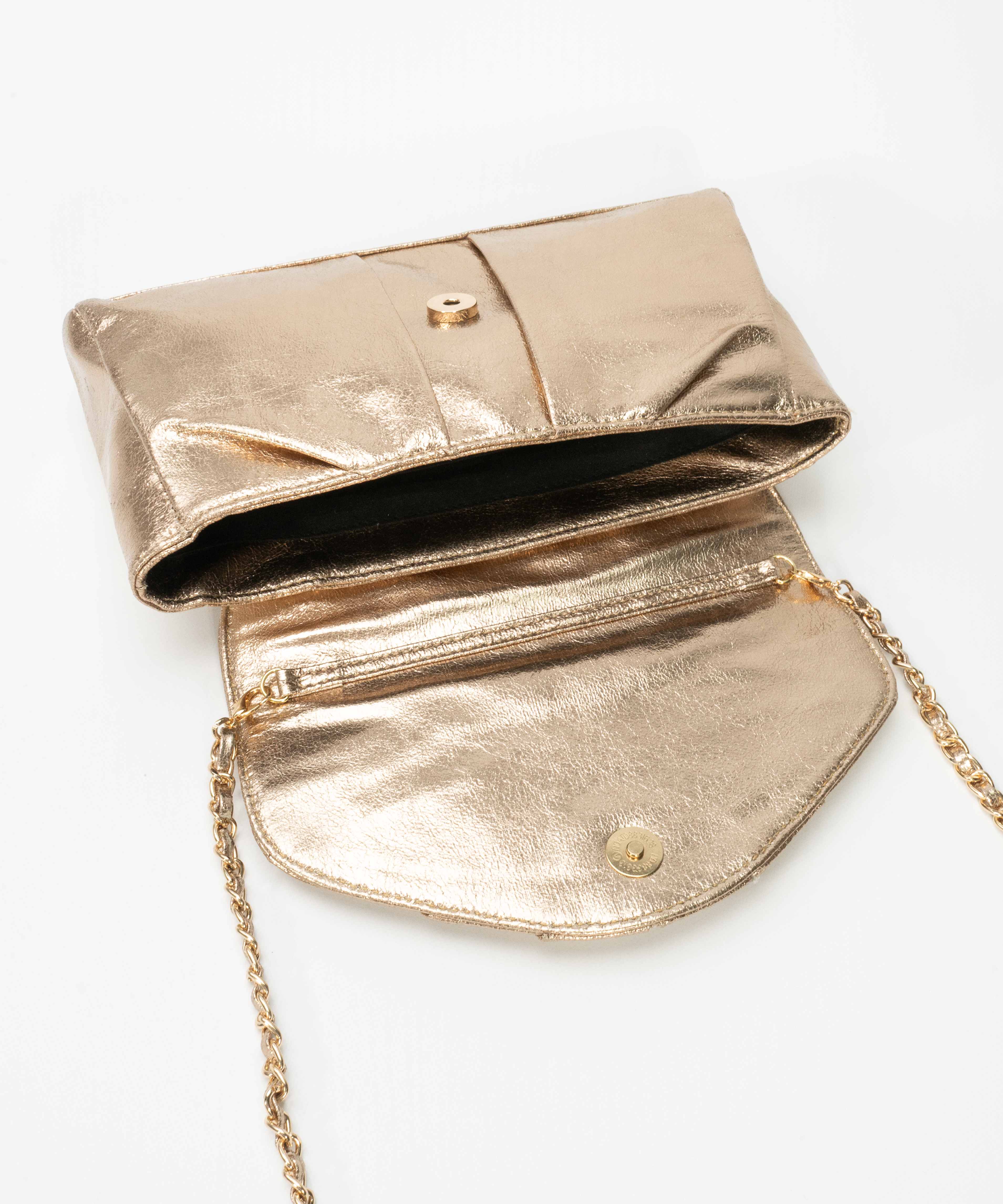 Bolso pliegues fiesta metalizado image number null